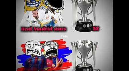 REAL MADRID STARS VS BARCELONA STARS #shorts #trophy #barcelona #realmadrid #tanding