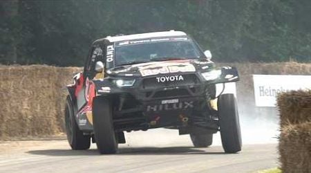 2024 Toyota GR DKR Hilux EVO T1U | 3.4-Liter V6 Twin Turbo | DONUTS, FAIL, SOUND!