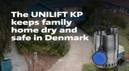 The UNILIFT KP keeps family home dry and safe in Denmark