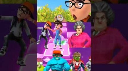 Scary 3D Teacher vs Paw Patrol Exe vs Rubel vs Baby Boss Coffin Dance Tiles Hop #pawpatrol