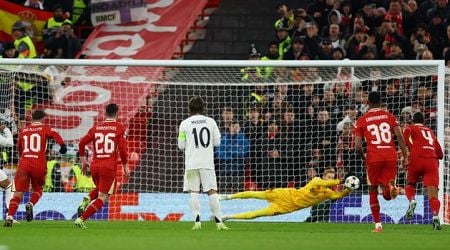 Caoimhin Kelleher saves Kylian Mbappe penalty as Liverpool close in Champions League last-16 with win over Real Madrid