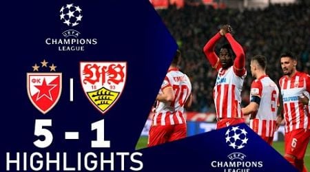 Crvena Zvezda vs VfB Stuttgart 5-1 Highlights Goals | Champions League 2024