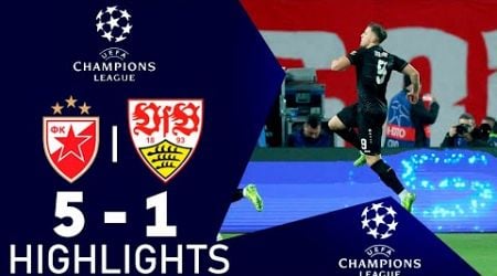 Crvena Zvezda vs VfB Stuttgart 5-1 Highlights Goals | Champions League 2024