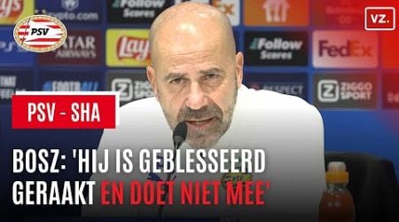 Bosz meldt tegenvaller PSV: &#39;Hij is geblesseerd geraakt op training en doet niet mee tegen Shakhtar&#39;