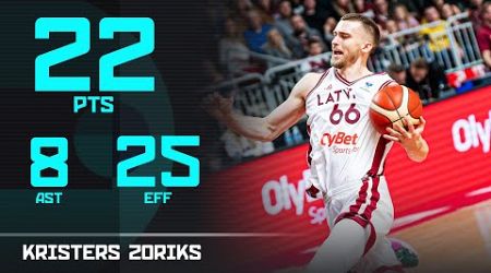 Kristers Zoriks (22 PTS) | Top Performer | LAT vs BEL | FIBA EuroBasket 2025 Qualifiers