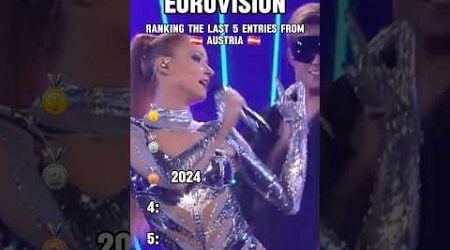 Ranking the last 5 entries from Austria #esc #eurovision #music #shorts