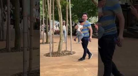 Shocking moment monkey attacks man with pram