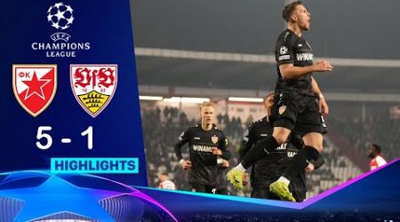 Crvena Zvezda vs VfB Stuttgart 5-1 HIGHLIGHTS | UEFA Champions League 2024