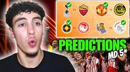 Europa League *MATCHDAY 5* League Phase Predictions!