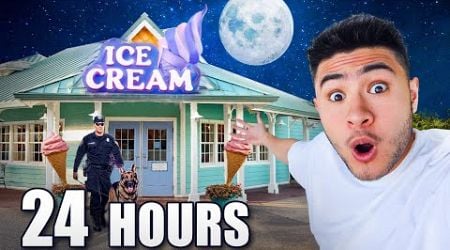 24 HOUR OVERNIGHT in ICE CREAM SHOP