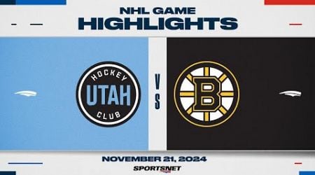 NHL Highlights | Bruins vs. Utah HC - November 21, 2024