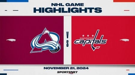 NHL Highlights | Avalanche vs. Capitals - November 21, 2024