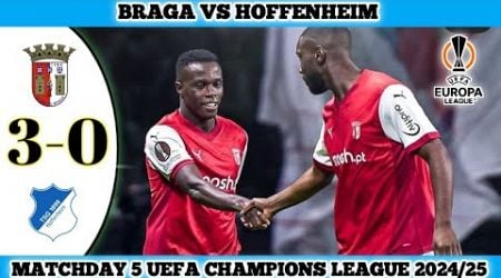 BRAGA VS HOFFENHEIM | 3-0 | Matchday 5 UEFA Europa League 2024/25