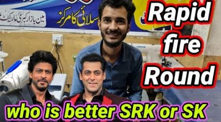 Rapid fire Round who is better SRK or SK | Shoaib Tailor