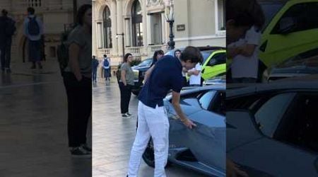 Young rich boy entering his New Lamborghini at Casino #billionaire #monaco #luxury #lifestyle #fyp