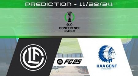 FC Lugano vs K.A.A. Gent - Prediction - 2024-25 UEFA Conference League - EA FC 25