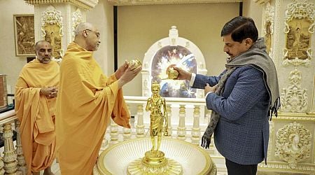 MP CM Mohan Yadav visits Warwick University, BAPS Shri Swaminarayan Mandir in London