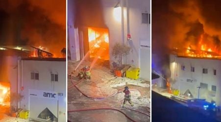  Massive fire engulfs warehouses at Naxxar business park, two firefighters injured 