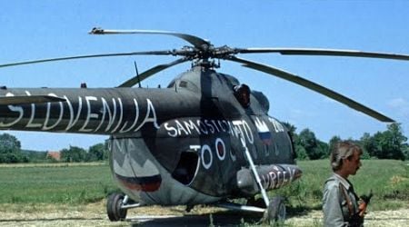 Capture of a Yugoslav Mi-8 by Slovenian Territorial Defense - Slovenian War of Independence