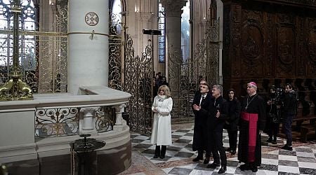 Macron inspects 'sublime' Notre-Dame cathedral after reconstruction