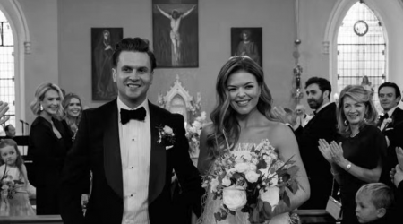 Doireann Garrihy ties the knot with Mark Mehigan as first glimpse of stunning wedding ceremony emerges