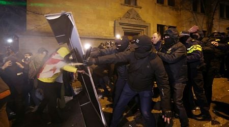 Georgia police arrest dozens in clashes with pro-EU protesters