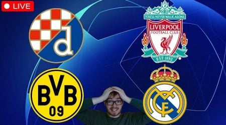 Dinamo Zagreb - Borussia Dortmund | FC Liverpool - Real Madrid | Champions League LIVE