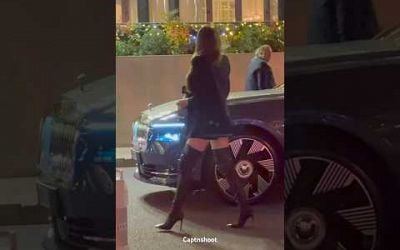 SEXY BILLIONAIRE LADY ARRIVE IN ROLLS ROYCE SPECTRE #monaco #supercars #shorts #viral #trending #fyp