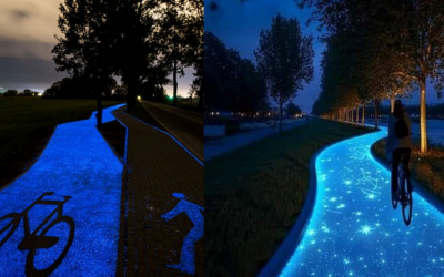 This Glow-in-the-Dark Bike Path Is Real, But That Viral Image Isn't What You Think