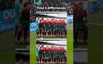 Can you find 3 differences? #footballquiz #3differences #football #theloveofgoal #ronaldo #portugal