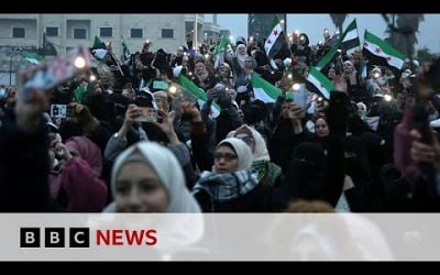 Syrians living in Europe celebrate fall of Assad after fleeing civil war | BBC News