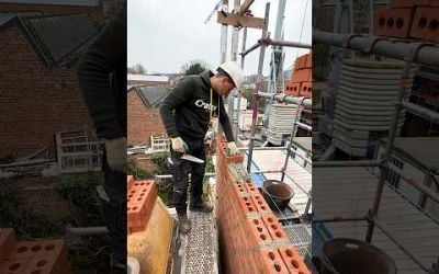 &quot;Professional Bricklaying in Belgium: Craftsmanship and Expertise&quot; #construction #belgien #belgium