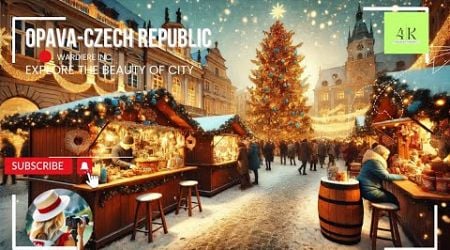 Opava - Christmas Markets in the Czech Republic - Walking Tour - Tourist Travel 4K