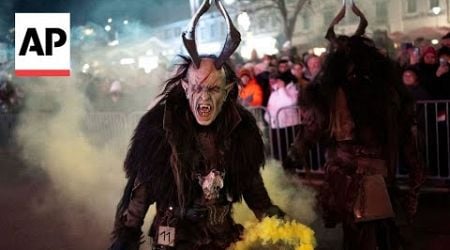 Traditional Krampus run delights spectators in Austria