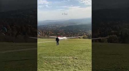 Leisurely Lofty Liftoff! (Spectacular Hillside Glider Launch in Poland)