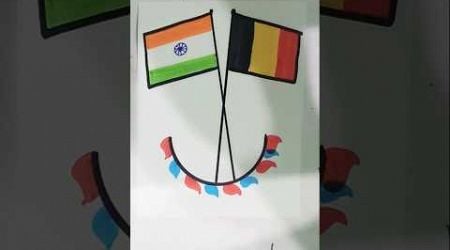 India Belgium flag drawing #independenceday #15august #republicday