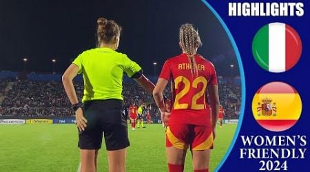 Italy vs Spain || HIGHLIGHTS || Women&#39;s International Friendly 2024