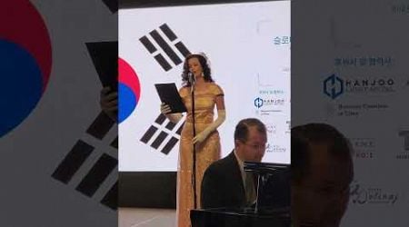 La Jana sings National Anthem of South Korea #shorts