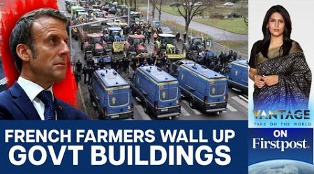 French Farmers Erect Concrete Walls &amp; Dump Manure Outside Govt Offices | Vantage with Palki Sharma