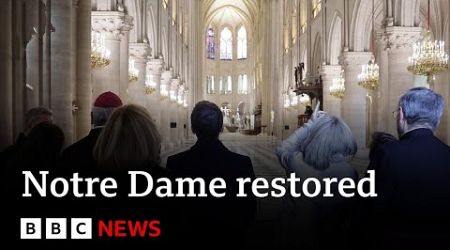 France&#39;s Emmanuel Macron praises &quot;impossible&quot; Notre Dame restoration | BBC News