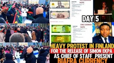 Massive Protest In Finland For The Release Of Simon Epka;Biafra ChiefOfStaff Present Biafra Currency