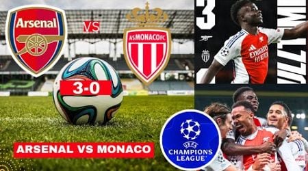 Arsenal vs AS Monaco 3-0 Live Stream Champions league Football UCL Match Score Highlights Gunners