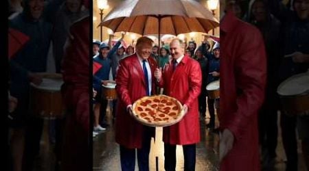 Leaders putin and Trump enjoy Pizza party #ai #norway #usa #technology #putin #trump #shorts