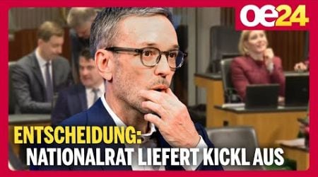 Entscheidung: Nationalrat liefert Kickl aus