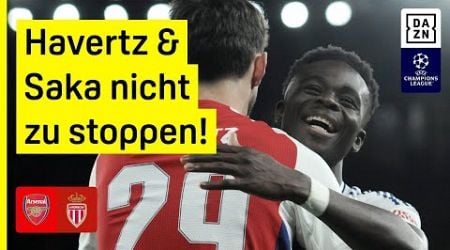 Gunners bestrafen Mega-Abwehr-Bock: Arsenal - AS Monaco | UEFA Champions League | DAZN Highlights