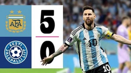 MESSI SCORED 5 GOALS | Argentina vs Estonia 5-0 | Highlights &amp; Goals 2024