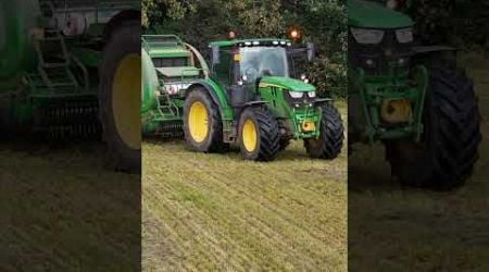 4. Schnitt pressen und wickeln | #JohnDeere 6R150 &amp; #Fendt 516 Vario | Luxemburg 2024