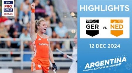 FIH Hockey Pro League 2024-25 Highlights: Germany vs Netherlands (W) | Match 1