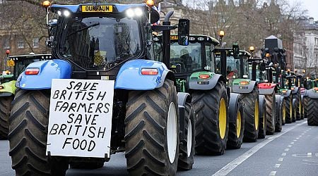 Tractors block central London streets as farmers protest at tax change