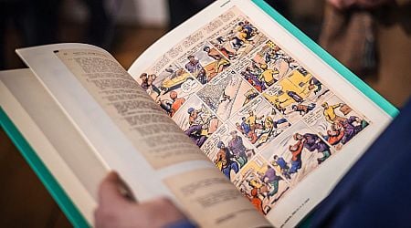 Original Rapid Arrows comic strips on display at Prague Museum of Literature